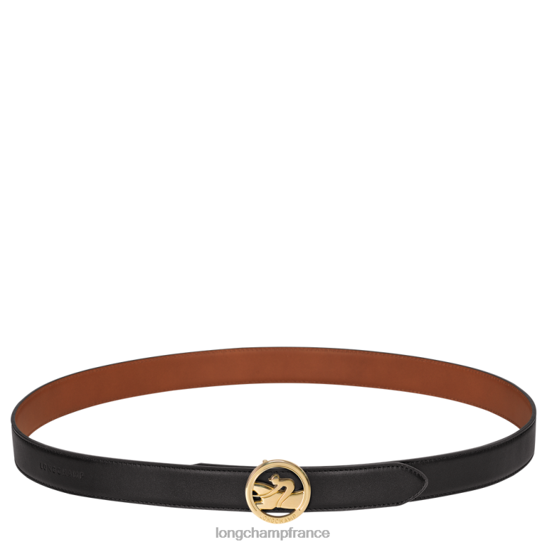 noir/cognac femmes ceinture de box-trot accessoires Longchamp Z6ZTP940