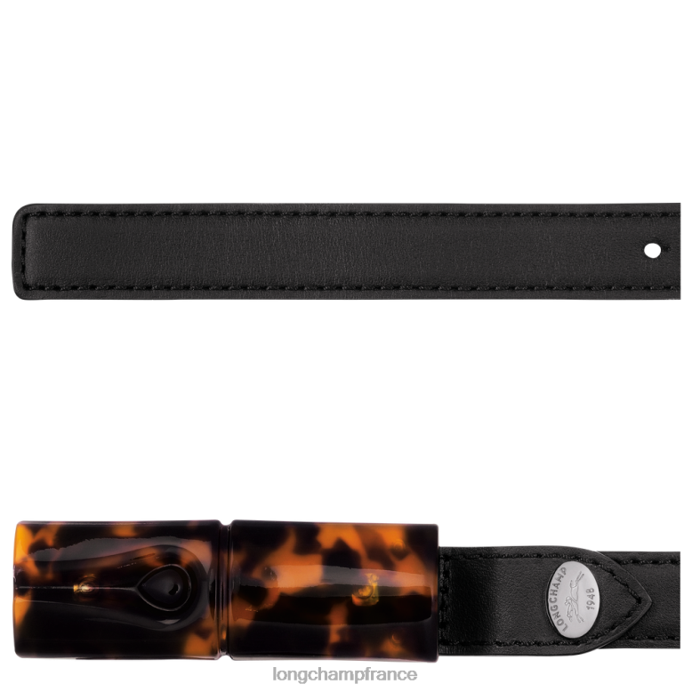 noir femmes ceinture roseau accessoires Longchamp Z6ZTP907