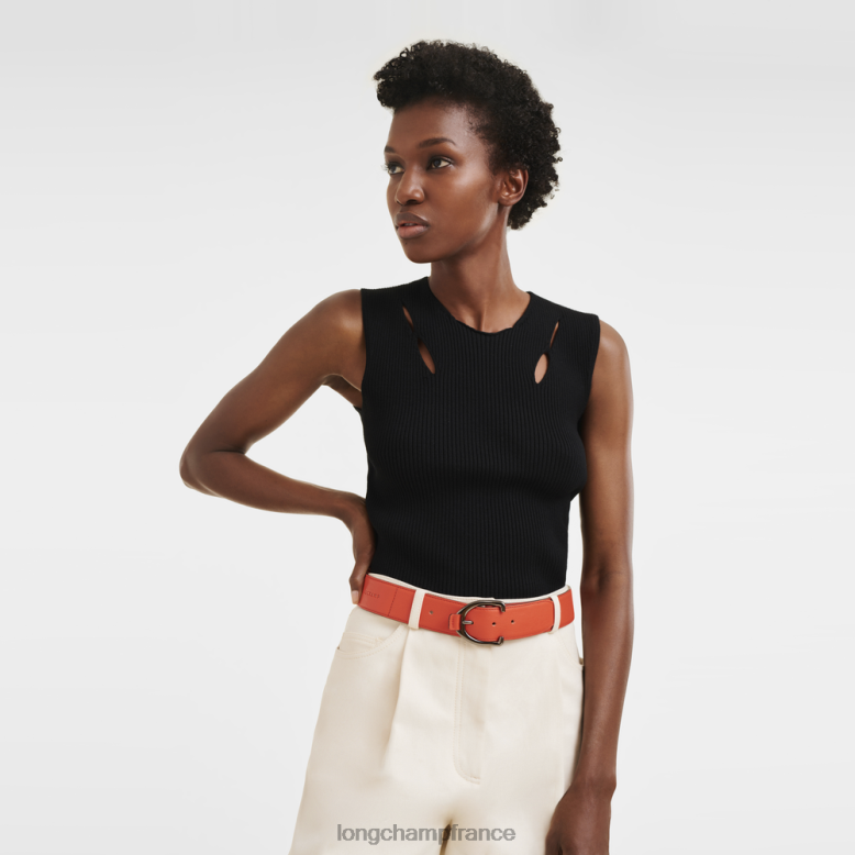 orange femmes ceinture 3D accessoires Longchamp Z6ZTP948