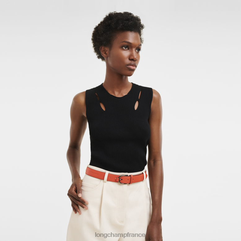 orange femmes ceinture 3D accessoires Longchamp Z6ZTP950