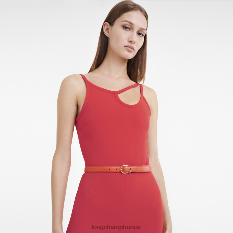 orange femmes ceinture le foulonne accessoires Longchamp Z6ZTP926
