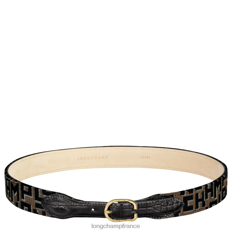taupe/noir femmes ceinture 1980 accessoires Longchamp Z6ZTP931