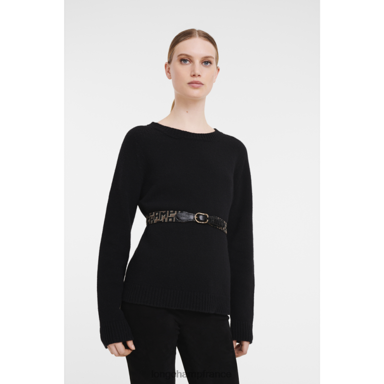 taupe/noir femmes ceinture 1980 accessoires Longchamp Z6ZTP931