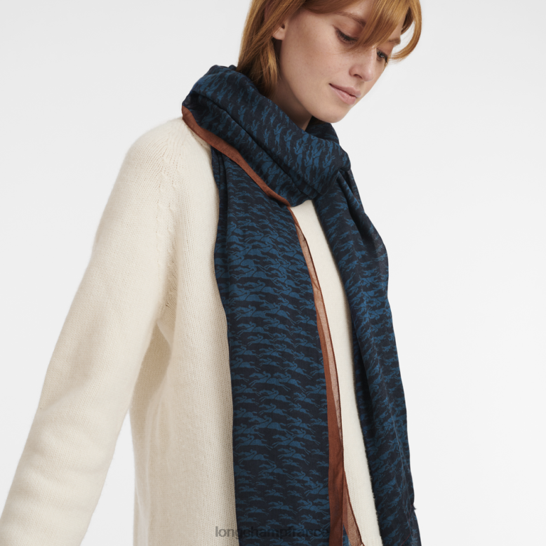 marine femmes étole collection printemps/été 2023 accessoires Longchamp Z6ZTP973