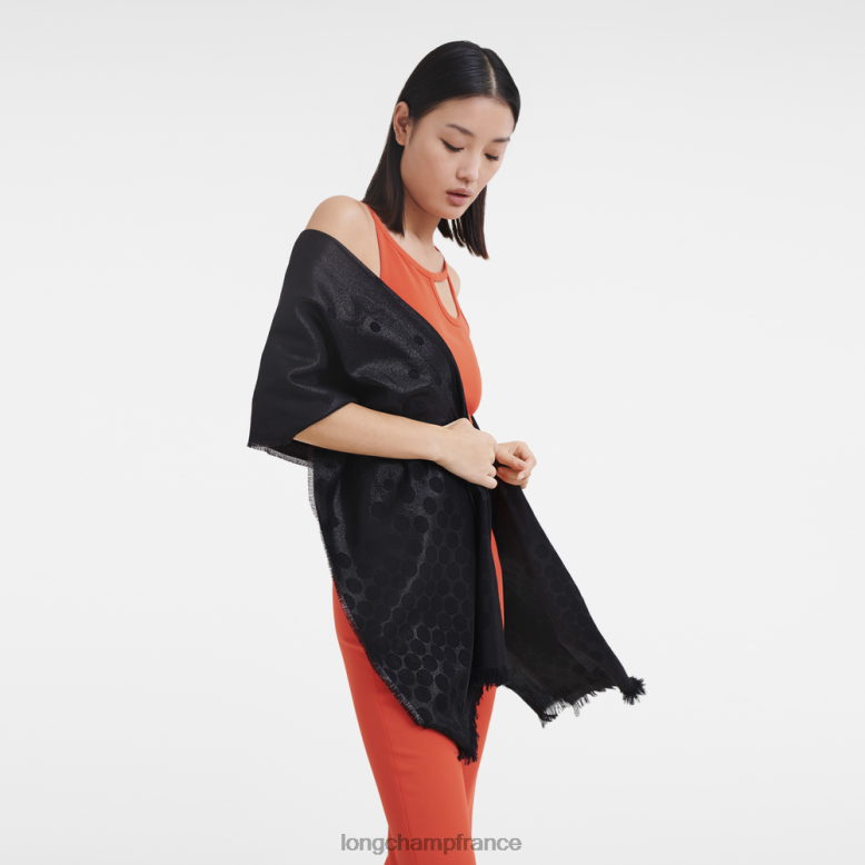 noir femmes étole collection printemps/été 2023 accessoires Longchamp Z6ZTP991