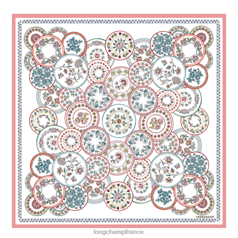 Ivoire femmes foulard en soie collection printemps/été 2022 accessoires Longchamp Z6ZTP1042