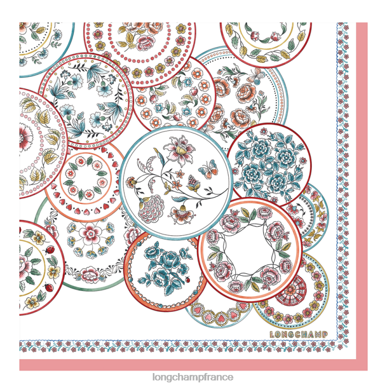 Ivoire femmes foulard en soie collection printemps/été 2022 accessoires Longchamp Z6ZTP1042