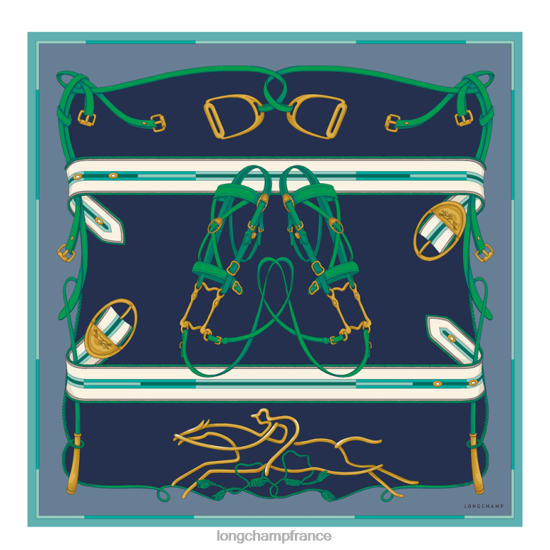 ardoise femmes foulard en soie collection printemps/été 2023 90 accessoires Longchamp Z6ZTP1046