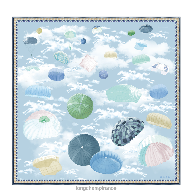 ardoise femmes foulard en soie collection printemps/été 2023 90 accessoires Longchamp Z6ZTP1054