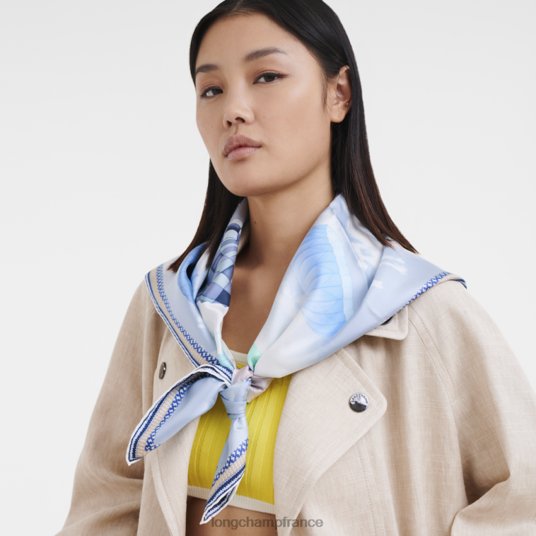 ardoise femmes foulard en soie collection printemps/été 2023 90 accessoires Longchamp Z6ZTP1054