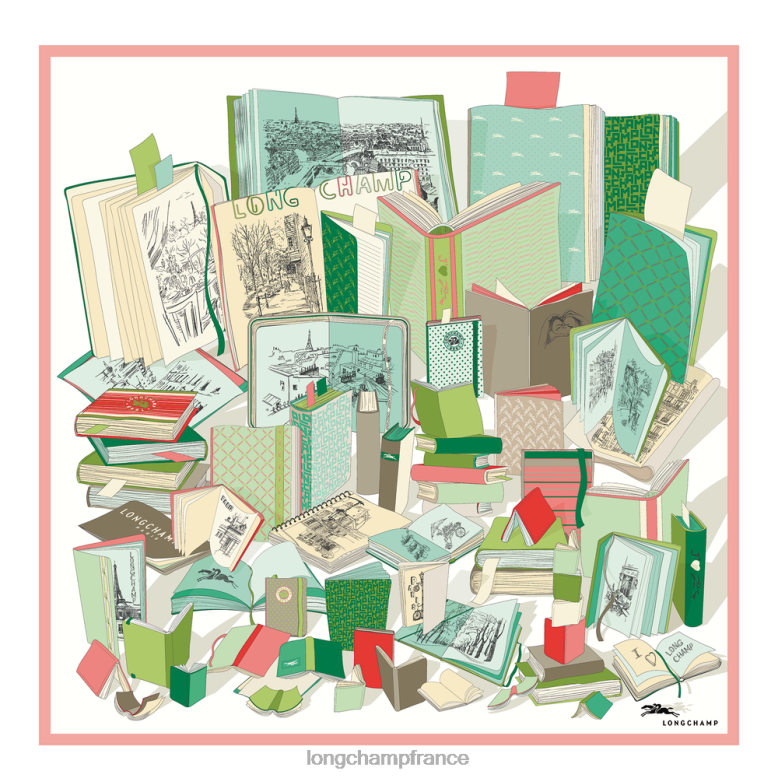 céladon femmes foulard en soie collection printemps/été 2023 90 accessoires Longchamp Z6ZTP1051