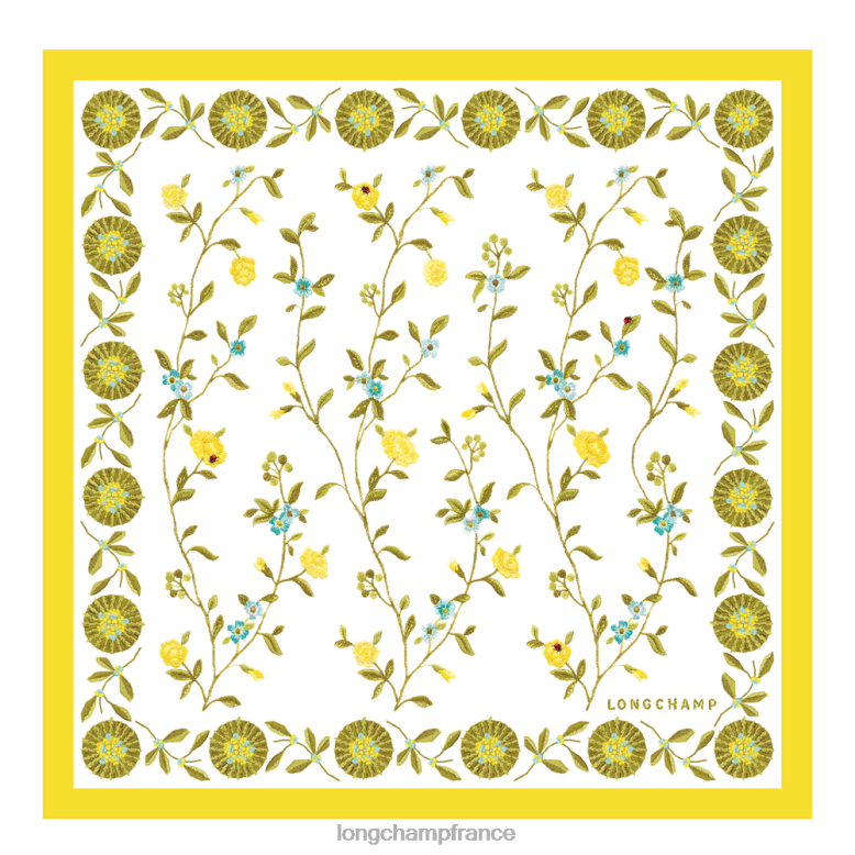 citron femmes foulard en soie collection printemps/été 2023 50 accessoires Longchamp Z6ZTP1019
