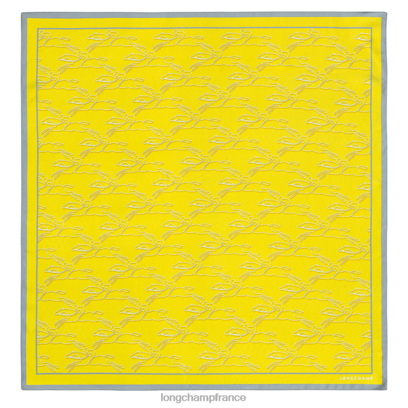 citron femmes foulard en soie collection printemps/été 2023 70 accessoires Longchamp Z6ZTP1031