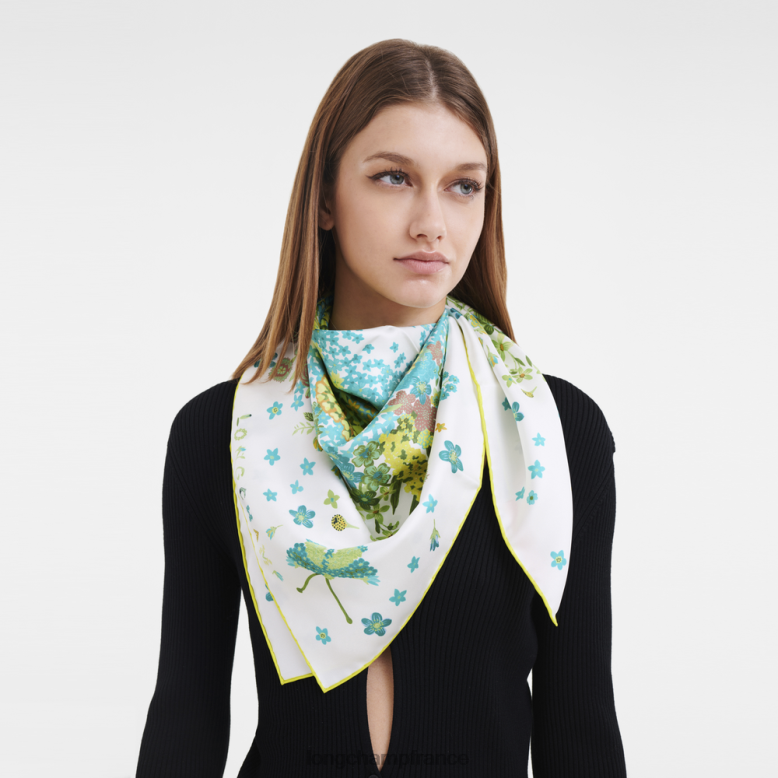 citron femmes foulard en soie collection printemps/été 2023 90 accessoires Longchamp Z6ZTP1040