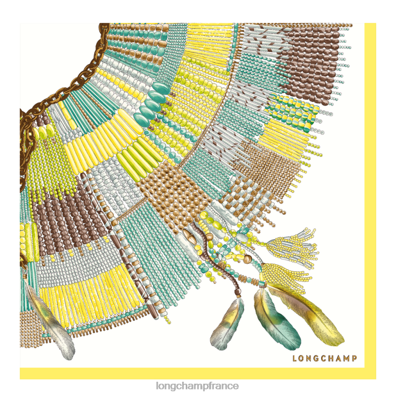 citron femmes foulard en soie collection printemps/été 2023 90 accessoires Longchamp Z6ZTP1060