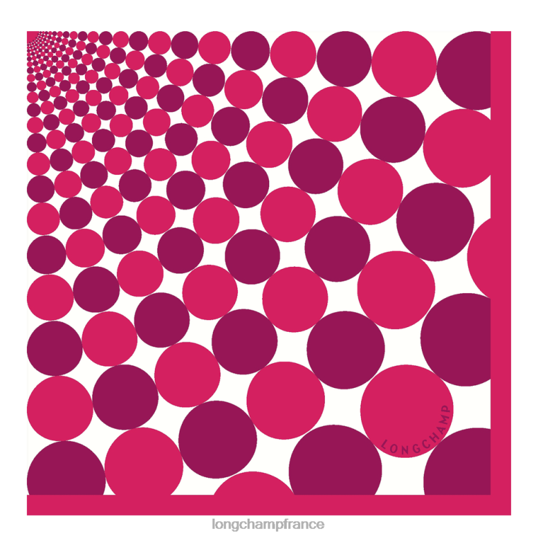 fuchsia femmes foulard en soie collection printemps/été 2023 70 accessoires Longchamp Z6ZTP1035