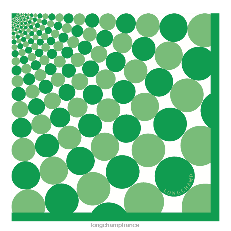 herbe/feu vert femmes foulard en soie collection printemps/été 2023 70 accessoires Longchamp Z6ZTP1036