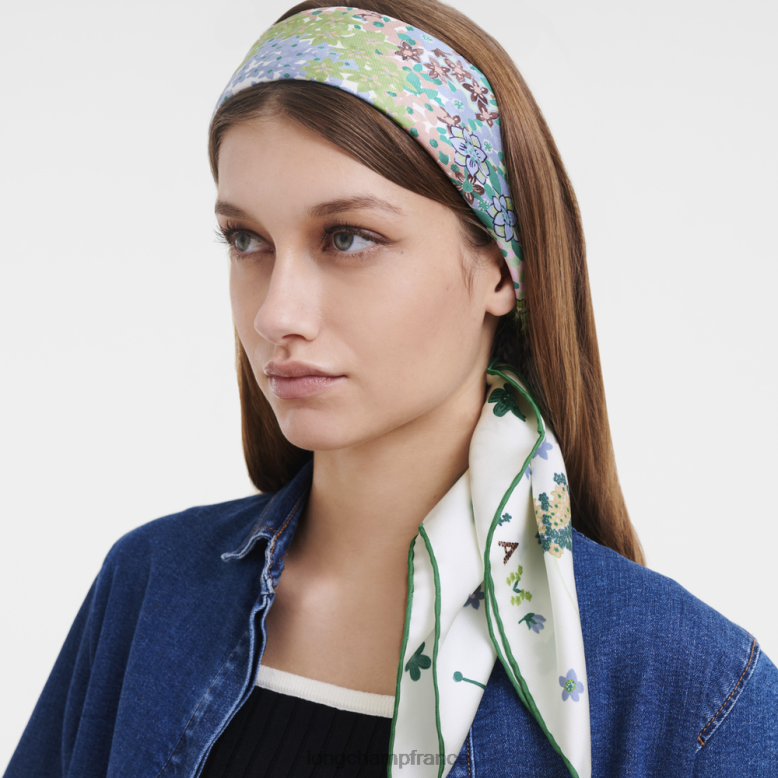 herbe/feu vert femmes foulard en soie collection printemps/été 2023 90 accessoires Longchamp Z6ZTP1041