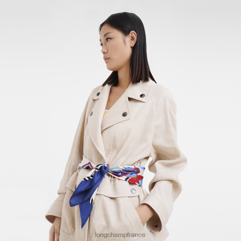marine femmes foulard en soie collection printemps/été 2023 90 accessoires Longchamp Z6ZTP1056