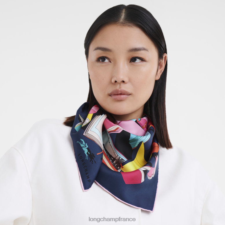 multicolore femmes foulard en soie collection printemps/été 2023 90 accessoires Longchamp Z6ZTP1049