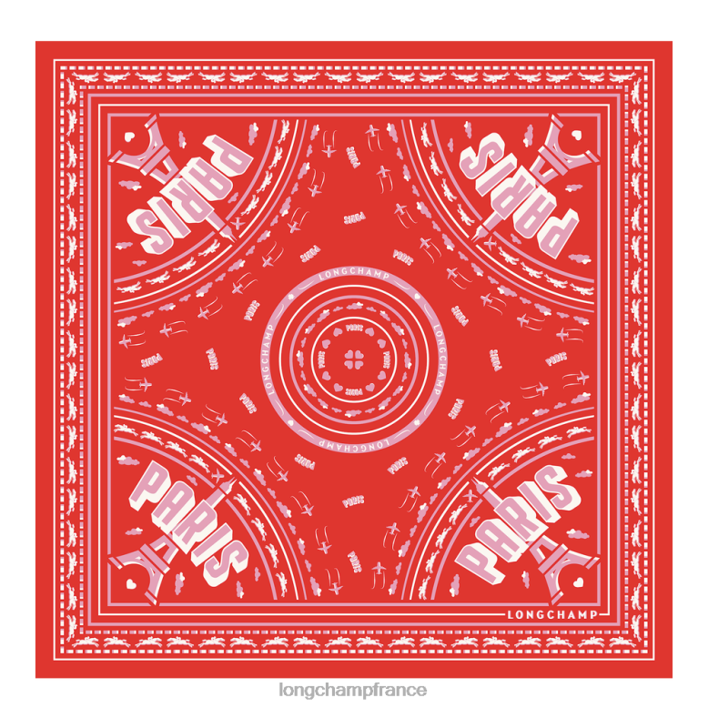 orange femmes foulard en soie collection printemps/été 2023 50 accessoires Longchamp Z6ZTP1016