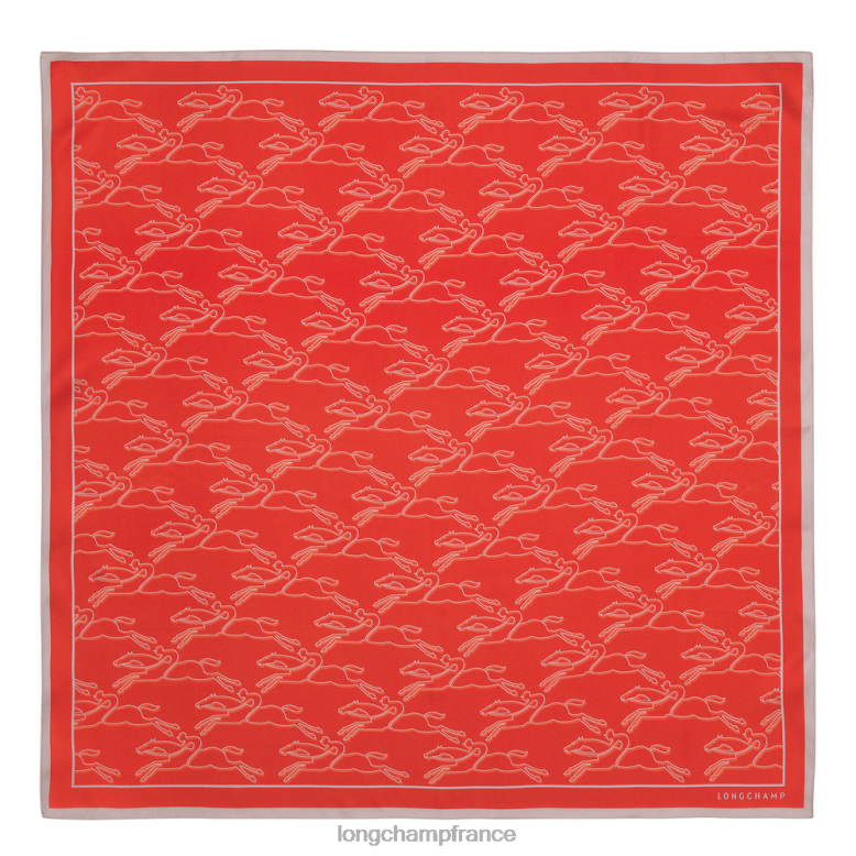 orange femmes foulard en soie collection printemps/été 2023 70 accessoires Longchamp Z6ZTP1030