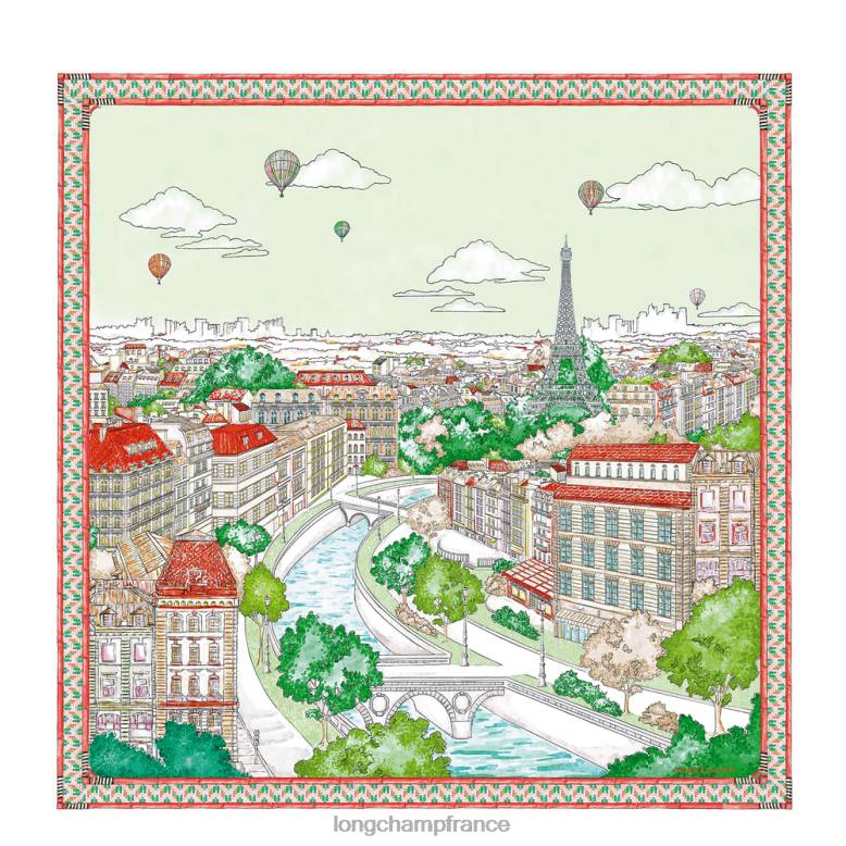 orange femmes foulard en soie collection printemps/été 2023 90 accessoires Longchamp Z6ZTP1044