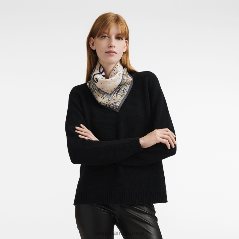 papier femmes foulard en soie collection printemps/été 2023 accessoires Longchamp Z6ZTP1012