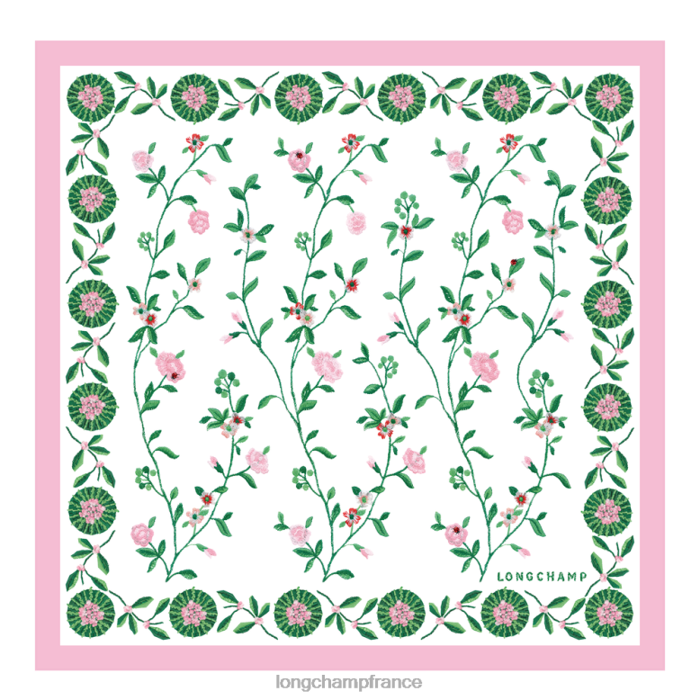 rose femmes foulard en soie collection printemps/été 2023 50 accessoires Longchamp Z6ZTP1018