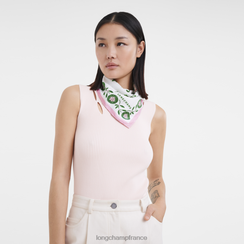 rose femmes foulard en soie collection printemps/été 2023 50 accessoires Longchamp Z6ZTP1018