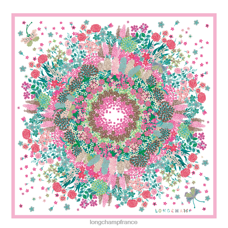 rose femmes foulard en soie collection printemps/été 2023 90 accessoires Longchamp Z6ZTP1039