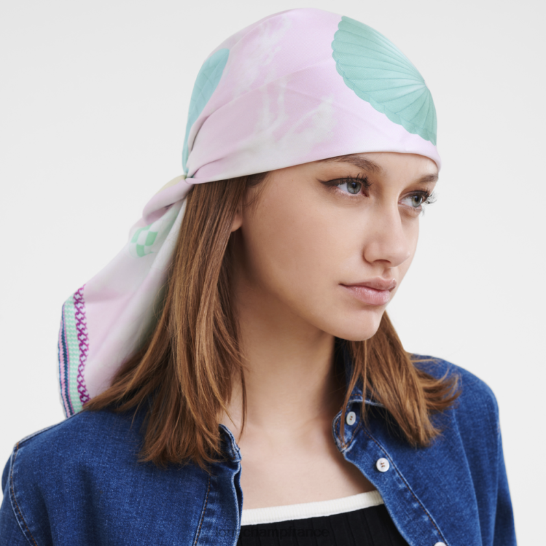 rose femmes foulard en soie collection printemps/été 2023 90 accessoires Longchamp Z6ZTP1052