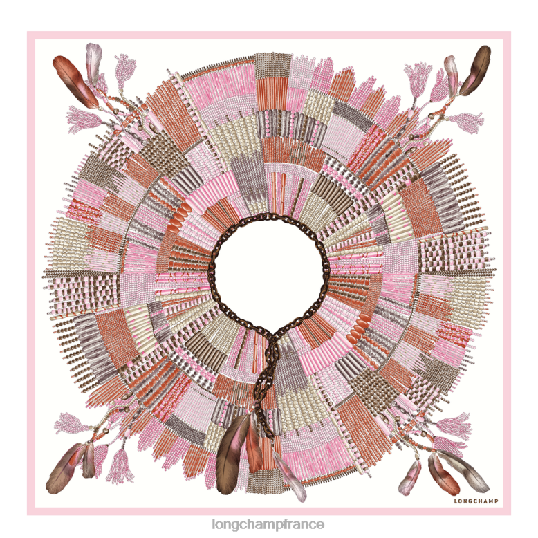 rose femmes foulard en soie collection printemps/été 2023 90 accessoires Longchamp Z6ZTP1059