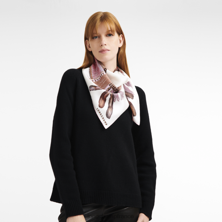rose femmes foulard en soie collection printemps/été 2023 90 accessoires Longchamp Z6ZTP1059