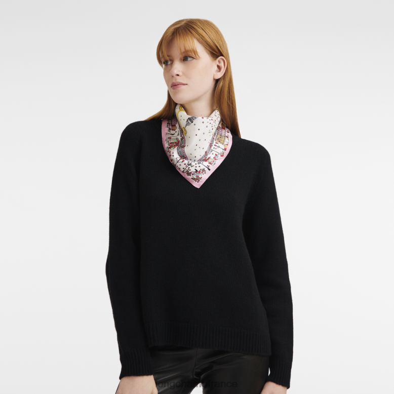 rose femmes foulard en soie collection printemps/été 2023 accessoires Longchamp Z6ZTP1011