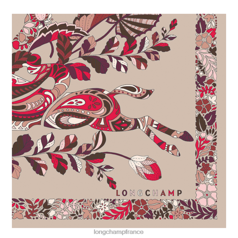 rougir femmes foulard en soie collection printemps/été 2023 50 accessoires Longchamp Z6ZTP1008