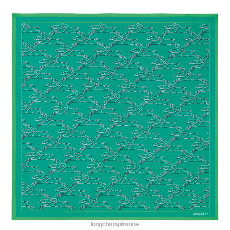 turquoise femmes foulard en soie collection printemps/été 2023 70 accessoires Longchamp Z6ZTP1032