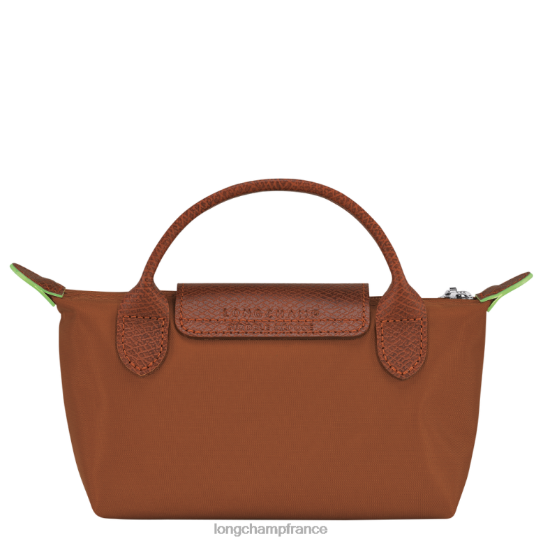 Cognac femmes pochette verte le pliage avec poignée maroquinerie Longchamp Z6ZTP671