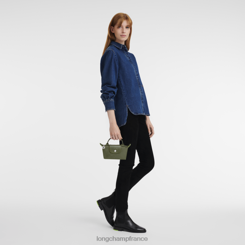 forêt femmes pochette verte le pliage avec poignée maroquinerie Longchamp Z6ZTP670