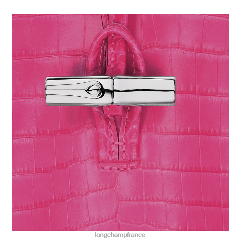 fuchsia femmes coque de téléphone roseau croco avec dentelle maroquinerie Longchamp Z6ZTP689