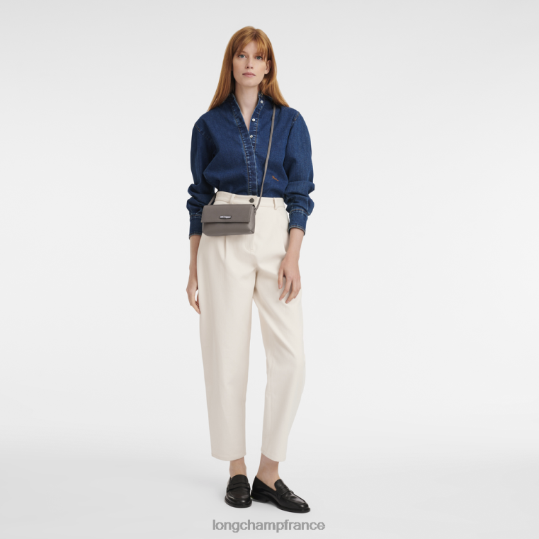 gris femmes pochette essentielle roseau maroquinerie Longchamp Z6ZTP11