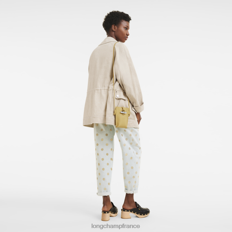 maïs femmes coque de téléphone roseau avec dentelle maroquinerie Longchamp Z6ZTP685