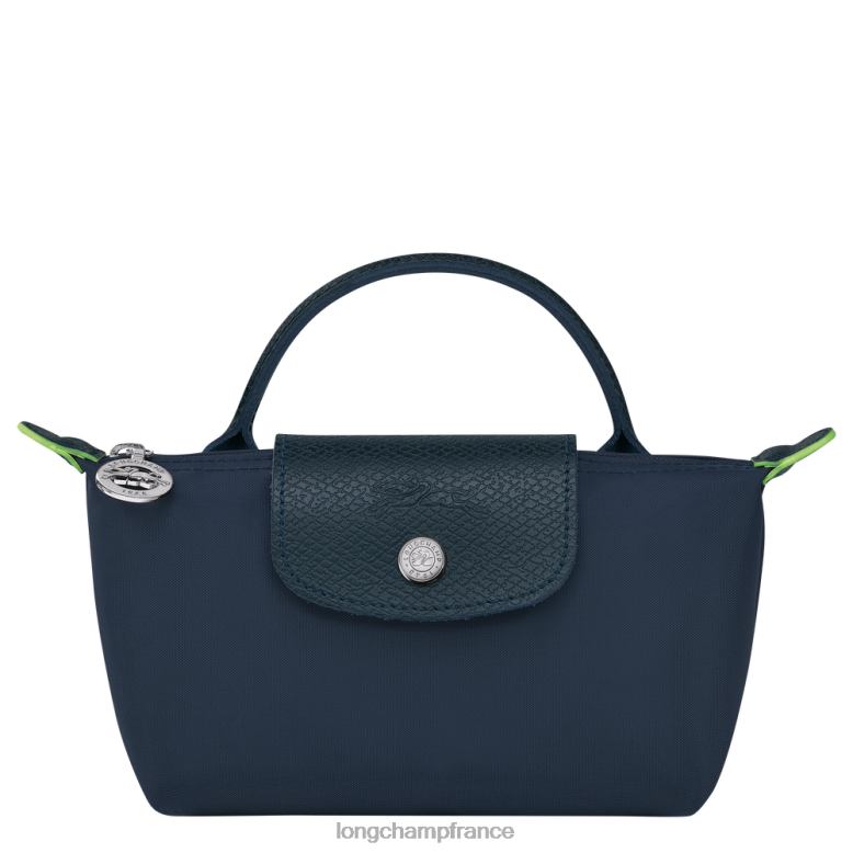 marine femmes pochette verte le pliage avec poignée maroquinerie Longchamp Z6ZTP673