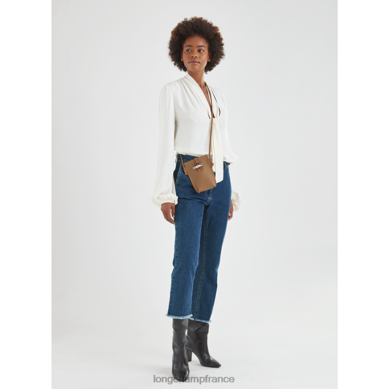 naturel femmes coque de téléphone roseau avec dentelle maroquinerie Longchamp Z6ZTP684