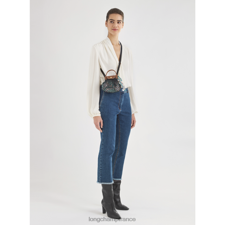 noir femmes sac en filet le pliage maroquinerie Longchamp Z6ZTP218