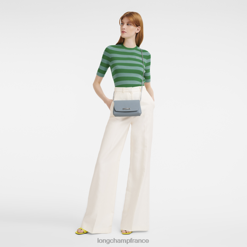 nuage bleu femmes pochette roseau maroquinerie Longchamp Z6ZTP254