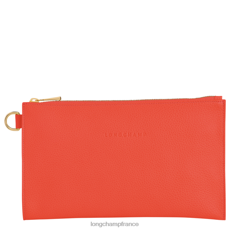 orange femmes pochette le foulonne maroquinerie Longchamp Z6ZTP700