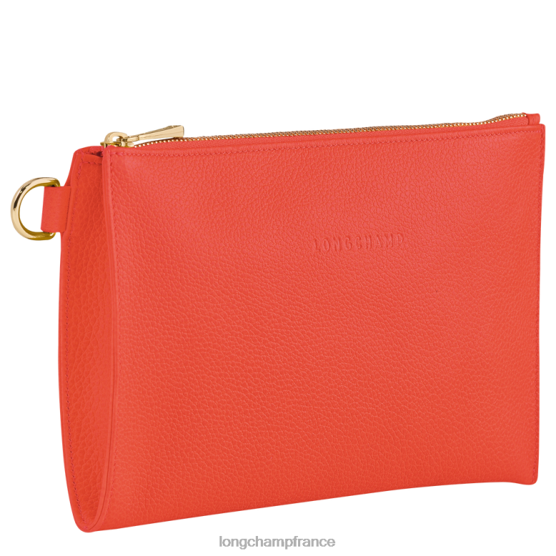 orange femmes pochette le foulonne maroquinerie Longchamp Z6ZTP700