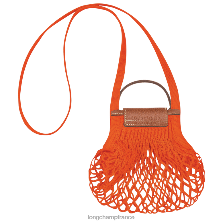 orange femmes sac en filet le pliage maroquinerie Longchamp Z6ZTP6