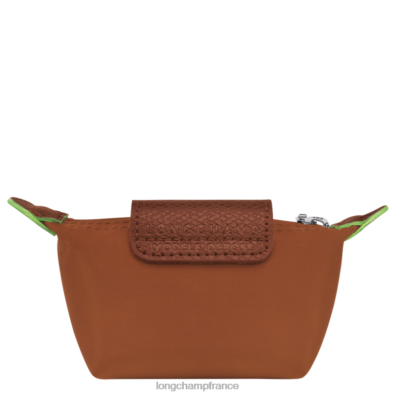 Cognac femmes porte-monnaie vert le pliage maroquinerie Longchamp Z6ZTP508